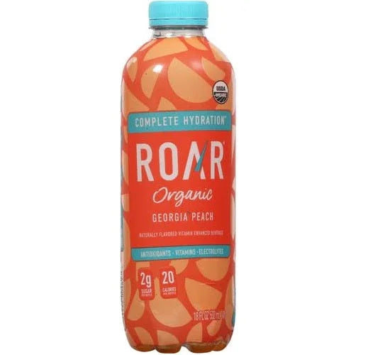 Roar Organic - Water Organic Georgia Peach - Case Of 12-18 Ounce