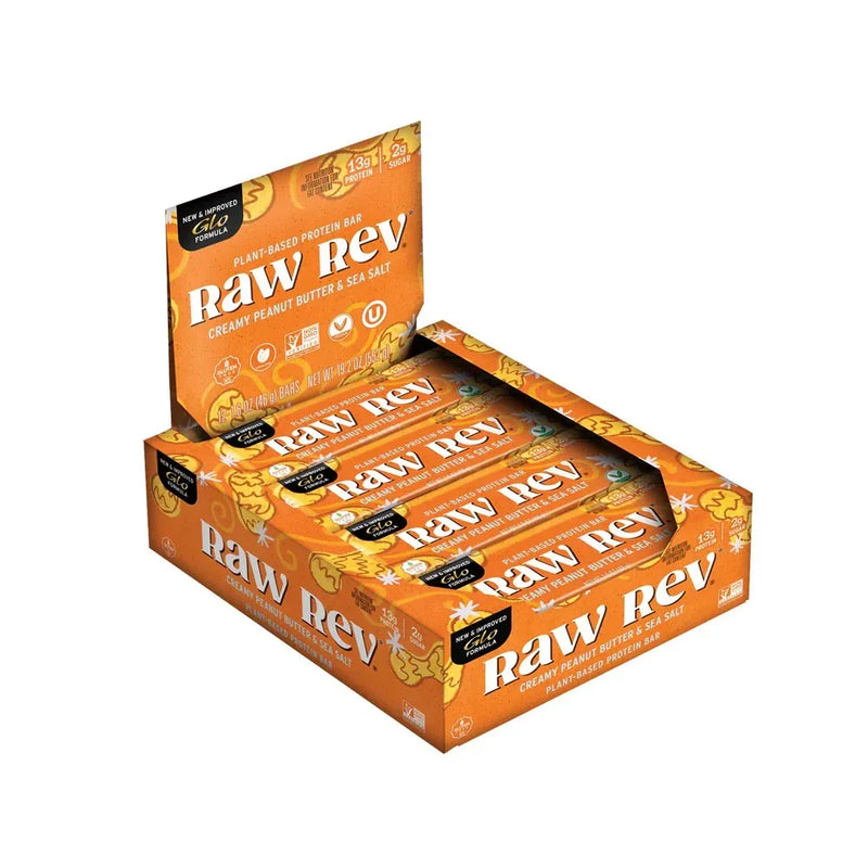 Raw Revolution Glo Bar - Creamy Peanut Butter And Sea Salt - 1.6 Ounce - Case Of 12