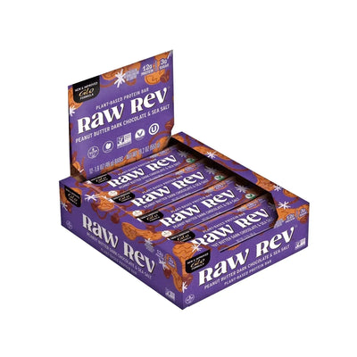 An image displaying Raw Revolution Glo Bar - Peanut Butter Dark Chocolate And Sea Salt - 1.6 Ounce - Case Of 12 by Raw Revolution