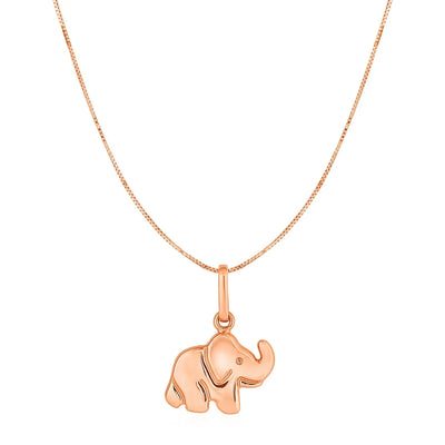 An image displaying Elephant Pendant in 10k Rose Gold by Orca Market