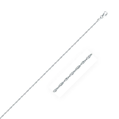 An image displaying Sterling Silver 1.6mm Singapore Style Chain by Orca Market