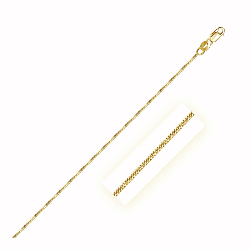 An image displaying 14k Yellow Gold Gourette Chain 1.0mm by Orca Market