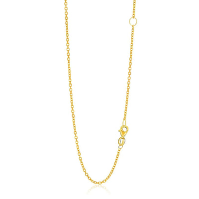 An image displaying 14k Yellow Gold Adjustable Cable Chain 1.5mm by Orca Market