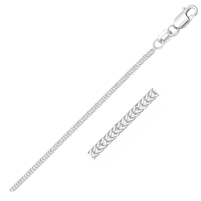 An image displaying 14k White Gold Foxtail 1.0mm Chain by Orca Market