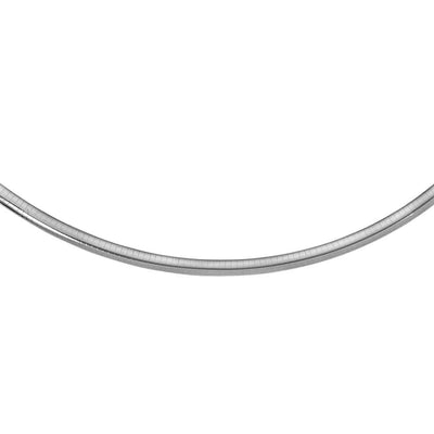 An image displaying Sterling Silver Classic Omega Chain Necklace (6.0mm) by Orca Market