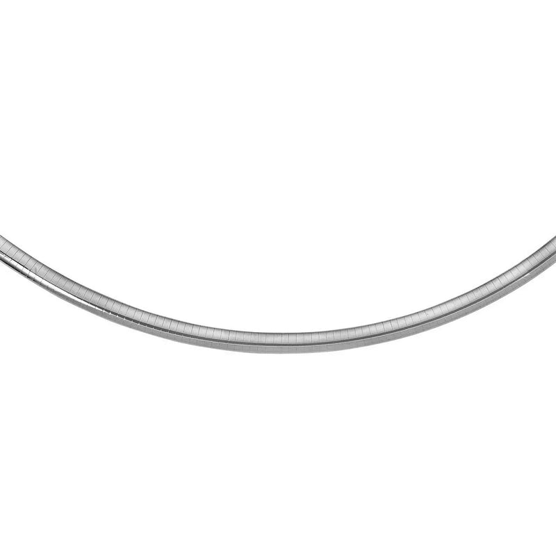 An image displaying Sterling Silver Classic Omega Chain Necklace (6.0mm) by Orca Market
