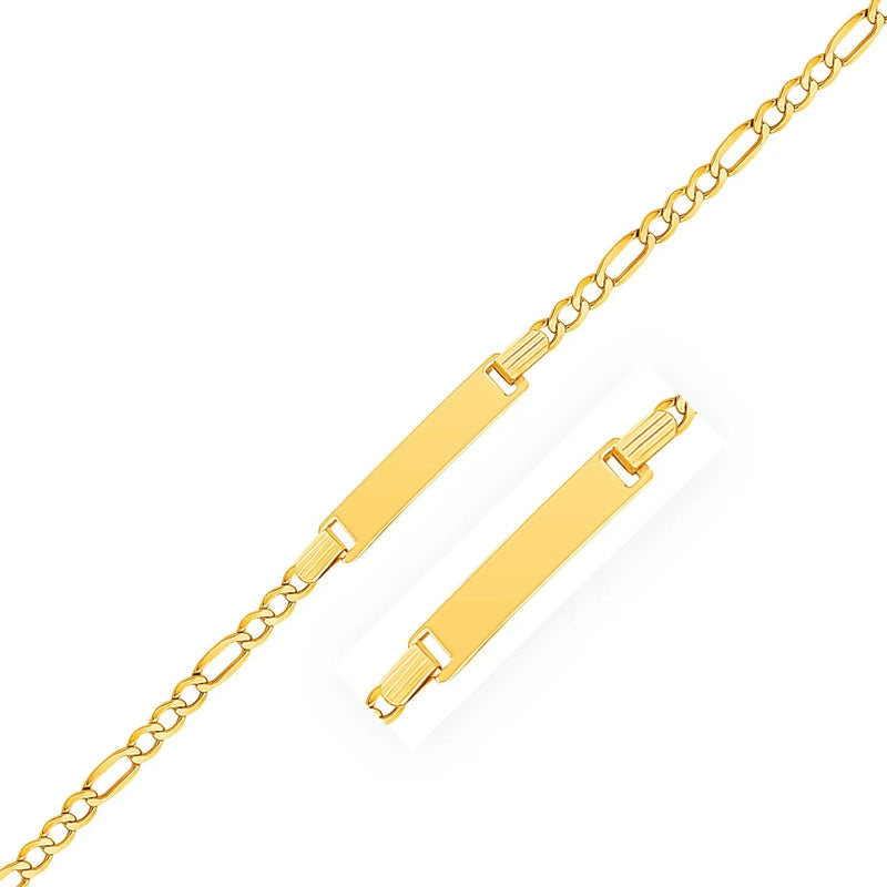 An image displaying 14k Yellow Gold Figaro Link Children&