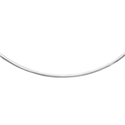 An image displaying Sterling Silver Classic Omega Chain Necklace (4.0mm) by Orca Market