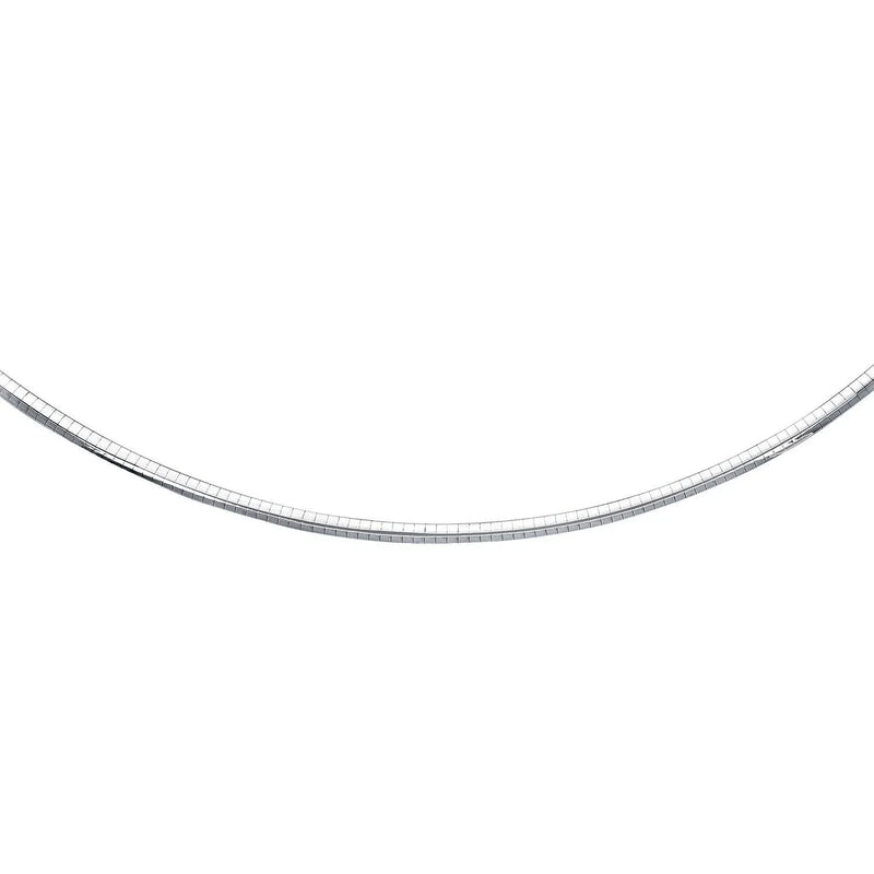 An image displaying Sterling Silver Classic Omega Chain Necklace (4.0mm) by Orca Market