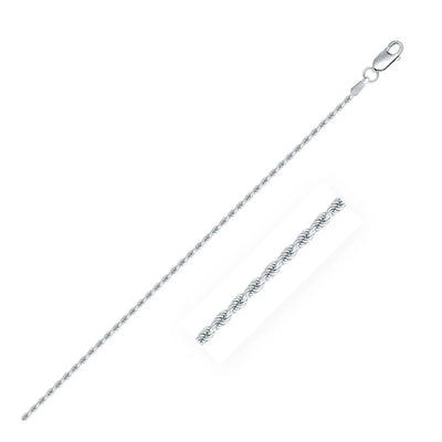 An image displaying Sterling Silver 1.4mm Diamond Cut Rope Style Chain by Orca Market