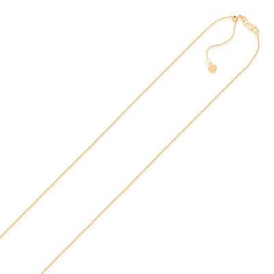 An image displaying 14k Rose Gold Adjustable Cable Chain 0.9mm by Orca Market