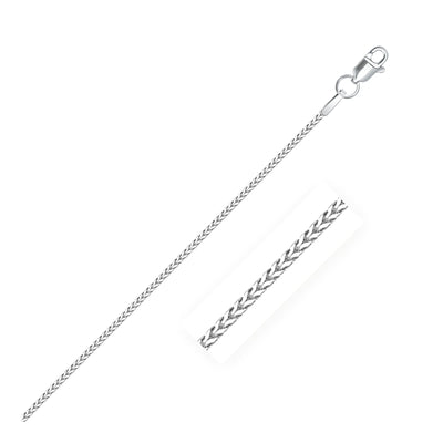 An image displaying 14k White Gold Franco Chain 0.9mm by Orca Market