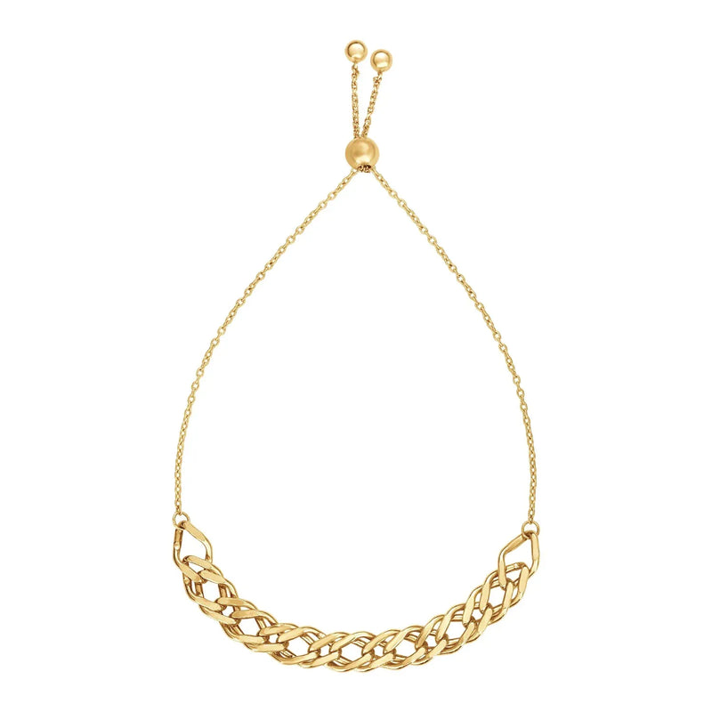 An image displaying Adjustable Chain Bracelet in 14k Yellow Gold by Orca Market