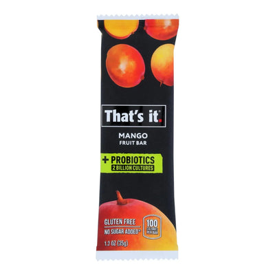 An image displaying That's It - Probiotic Fruit Bar Mango - Case Of 12 - 1.2 Oz by That's It
