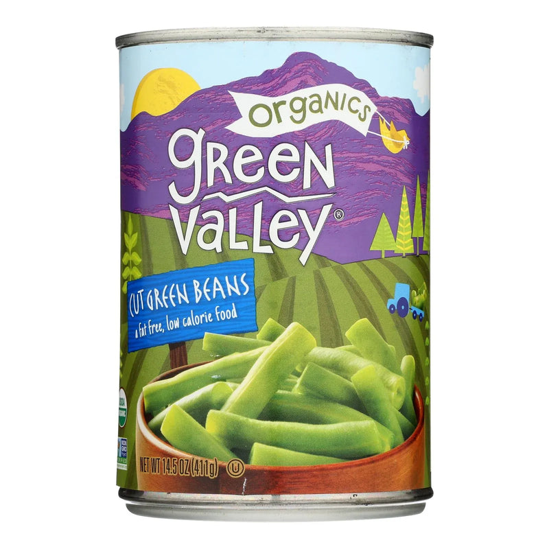 An image displaying Green Valley Organics - Green Beans Cut - Case Of 12-14.5 Ounce by Green Valley