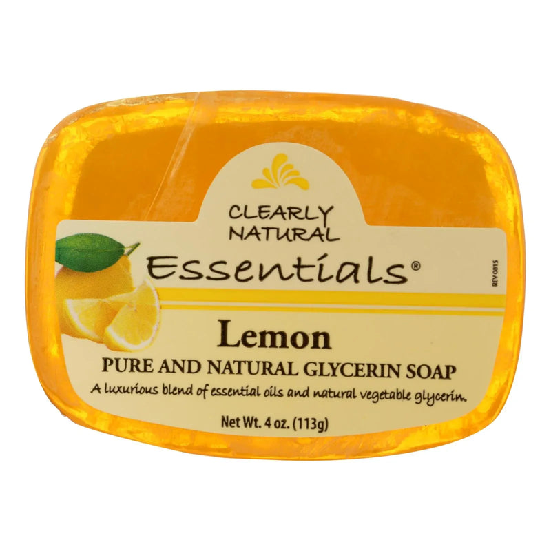 An image displaying Clearly Natural Glycerine Bar Soap Lemon - 4 Ounce by Clearly Natural