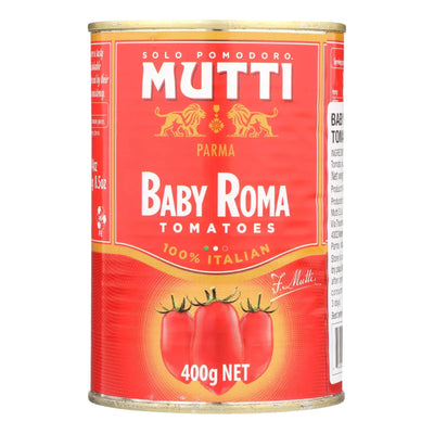An image displaying Mutti Parma, Baby Roma Tomatoes - Case Of 12 - 14 Ounce by Mutti