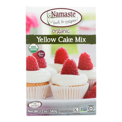 An image displaying Namaste Foods Yellow Organic Cake Mix - Case Of 6 - 12 Ounce by Namaste Foods