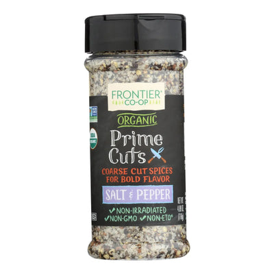 An image displaying Frontier Natural Products Coop - Prime Cut Salt Pepper - 1 Each-4.09 Ounce by Frontier Natural Products Coop