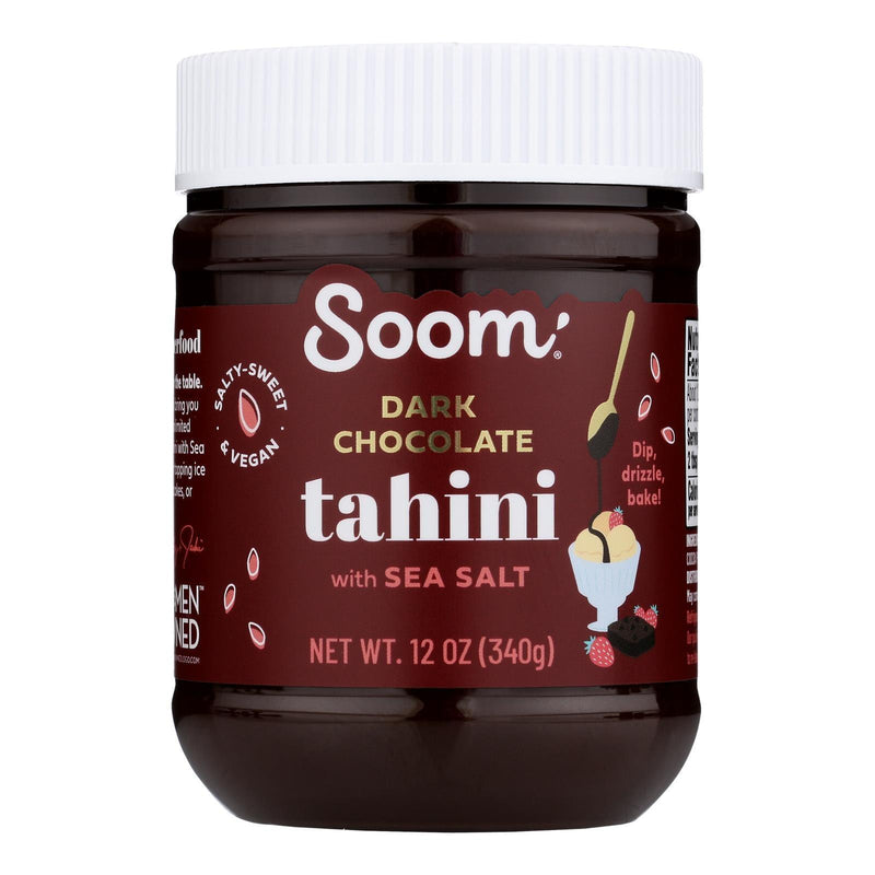 Soom - Tahini Sprd Dark Chocolate Sea Salt - Case Of 6-12 Ounce