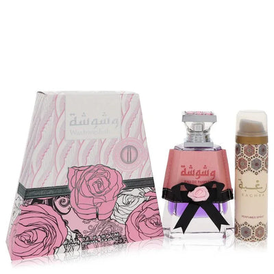 An image displaying Washwashah by Lattafa Eau De Parfum Spray Plus 1.7 Deodorant 3.4 oz for Women by Lattafa