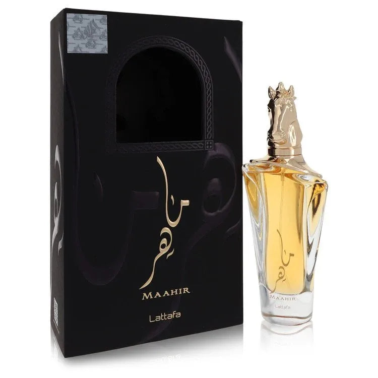 An image displaying Maahir by Lattafa Eau De Parfum Spray 3.4 oz for Women by Lattafa