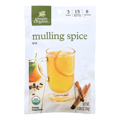 An image displaying Simply Organic Mulling Spice - Organic - Gluten Free - 1.2 Ounce - Case Of 8 by Simply Organic