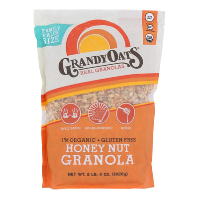 An image displaying Grandyoats Granola Gluten-free Honey Nut - Case Of 4 - 36 Ounce by Grandy Oats