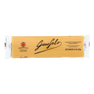 An image displaying Garofalo Capellini Angel Hair Semolina Pasta - Case Of 20 - 16 Ounce by Garofalo