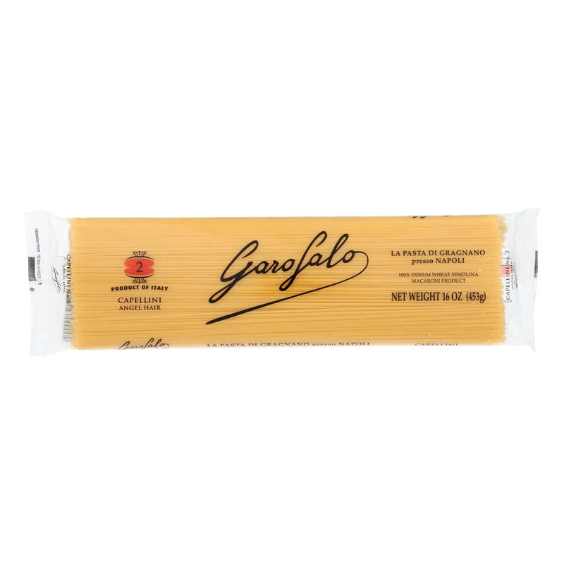 An image displaying Garofalo Capellini Angel Hair Semolina Pasta - Case Of 20 - 16 Ounce by Garofalo