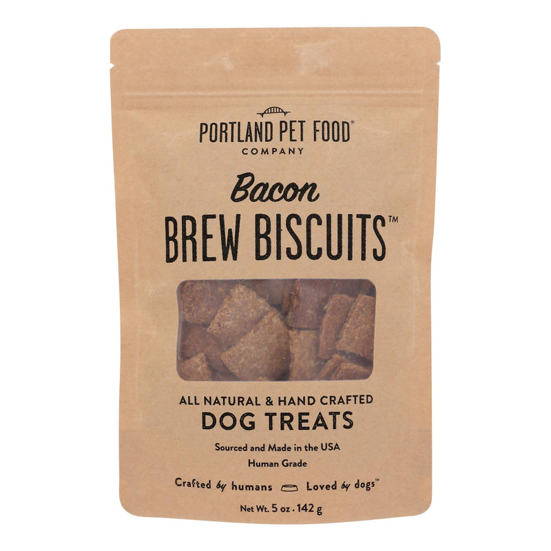 An image displaying Portland Pet Food Company - Dog Treats Bacon Brw Bsct - Case Of 6-5 Oz by Portland Pet Food Company