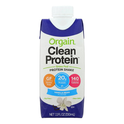 An image displaying Orgain Organic Protein Shakes - Vanilla Bean - Case Of 12 - 11 Fl Ounce. by Orgain