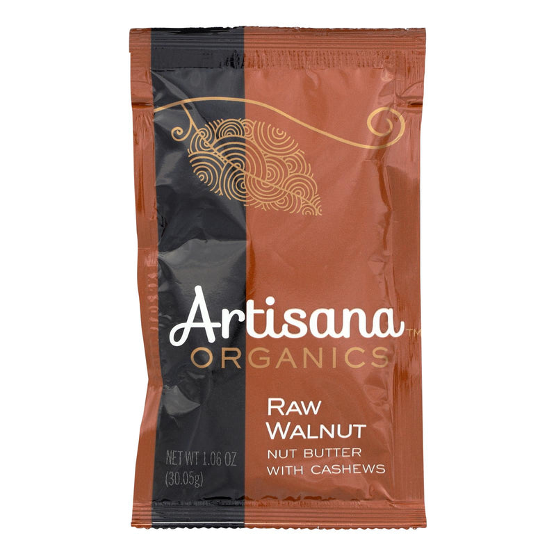 An image displaying Artisana Organic Raw Walnut Butter - Squeeze Packs - 1.06 Oz - Case Of 10 by Artisana