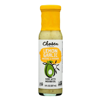 An image displaying Chosen Foods - Drsng/mrnd Lemon Garlic - Case Of 6-8 Ounce by Chosen Foods