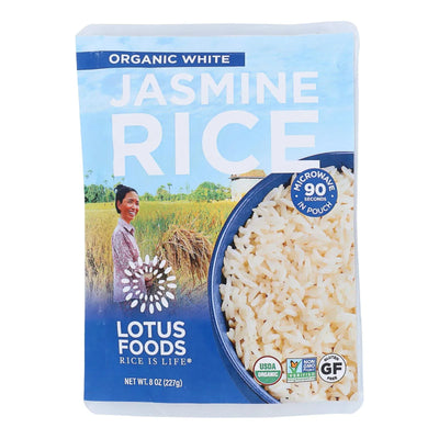 An image displaying Lotus Foods - Rice White Jas Pouch - Case Of 6-8 Ounce by Lotus Foods