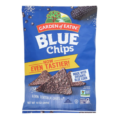 An image displaying Garden Of Eatin' - Chips Chips Blue Corn - Case Of 12-10 Oz by Garden Of Eatin'