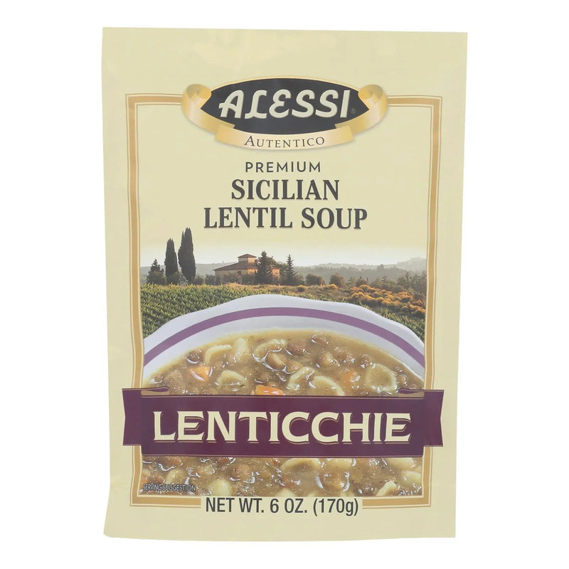 An image displaying Alessi - Sicilian Lentil Soup - Lenticchie - Case Of 6 - 6 Oz. by Alessi