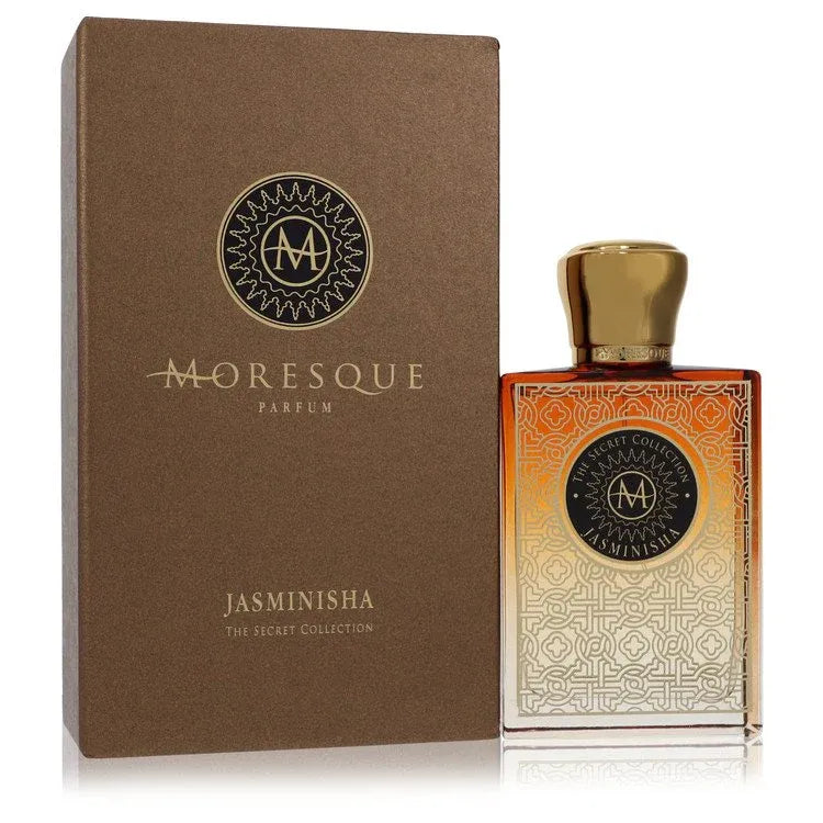 An image displaying Moresque Jasminisha Secret Collection by Moresque Eau De Parfum Spray 2.5 oz for Men by Moresque