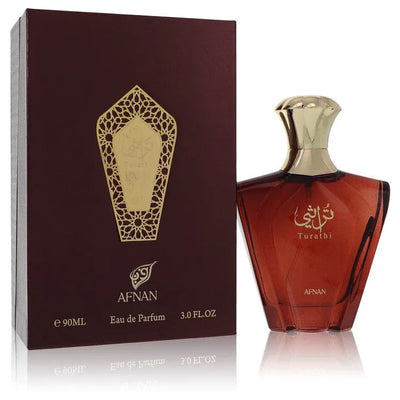 An image displaying Afnan Turathi Brown by Afnan Eau De Parfum Spray 3 oz for Men by Afnan