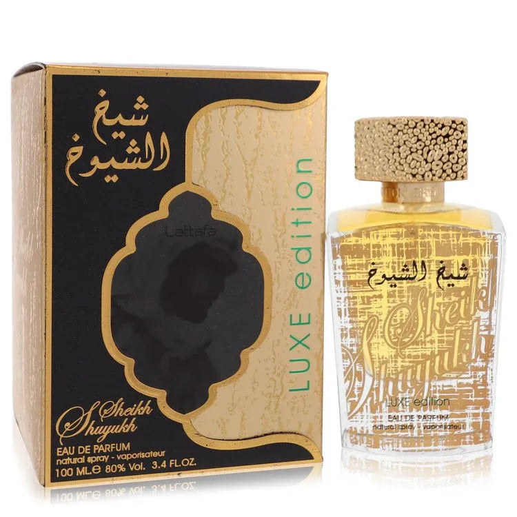 An image displaying Sheikh Al Shuyukh Luxe Edition by Lattafa Eau De Parfum Spray 3.4 oz for Women by Lattafa