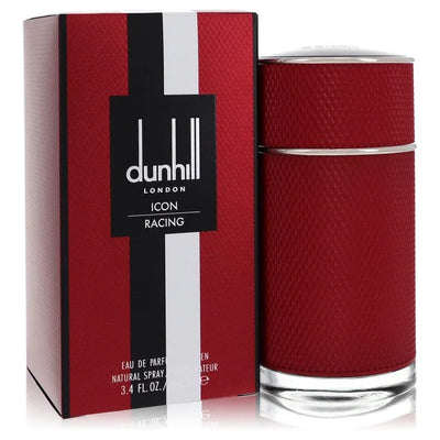 An image displaying Dunhill Icon Racing Red by Alfred Dunhill Eau De Parfum Spray 3.4 oz for Men by Alfred Dunhill
