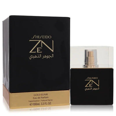 An image displaying Zen Gold Elixir by Shiseido Eau De Parfum Spray 3.4 oz for Women by Shiseido