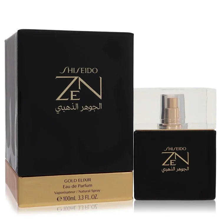 An image displaying Zen Gold Elixir by Shiseido Eau De Parfum Spray 3.4 oz for Women by Shiseido