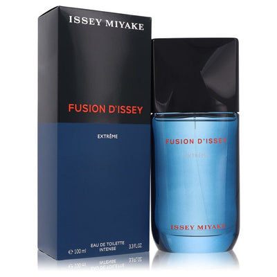 An image displaying Fusion D'issey Extreme by Issey Miyake Eau De Toilette Intense Spray 3.3 oz for Men by Issey Miyake