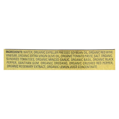 Organic Ville Sun Dried Organic Vinaigrette - Tomato And Garlic - Case Of 6 - 8 Fl Oz. - Orca Market