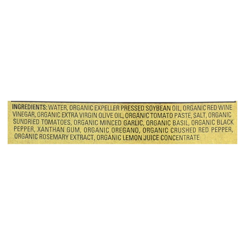 Organic Ville Sun Dried Organic Vinaigrette - Tomato And Garlic - Case Of 6 - 8 Fl Oz. - Orca Market