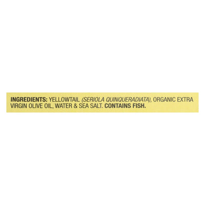 Wild Planet Wild Yellow Tail Fillets In Extra Virgin Olive Oil - Case Of 12 - 4.375 Ounce