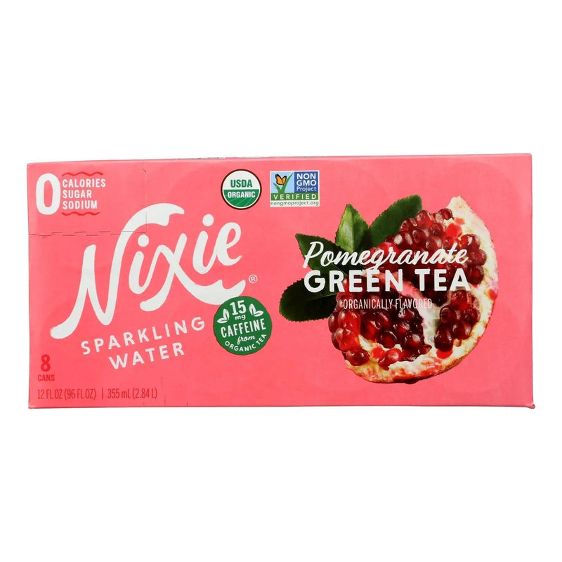 An image displaying Nixie Sparkling Water - Sparkling Water Pomgrn - Case Of 3 - 8/12 Ounce by Nixie Sparkling Water