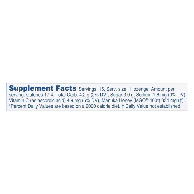An image displaying Manuka Health - Lozenges Honey Mgo 400+ Blkcrnt - 1 Each 1-15 Count by Manuka Health