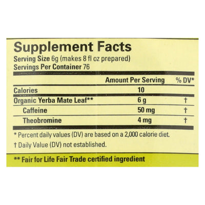 Ecoteas Organic Loose Yerba Mate - Traditional Cut - Case Of 6 - 1 Lb. - Orca Market